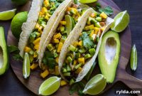Tropical Chicken Tacos with Mango Avocado Salsa