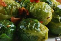 Golden Crispy Garlic Bacon Brussels Sprouts