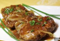 Comfort Food Delight: Hamburger Steaks Smothered in Onion Gravy