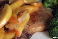 Sticky Caramel Apple Pork Chops