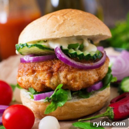 Quick Garlic Chicken Burgers