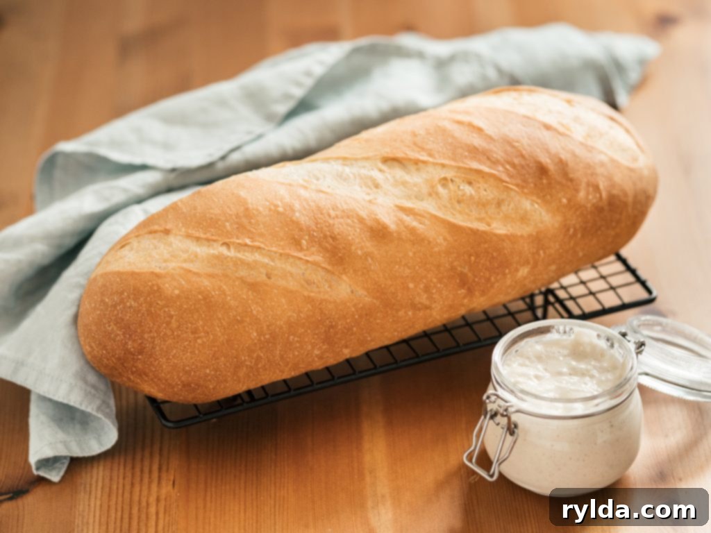 Loaf of French bread, the key ingredient for classic homemade stuffing.