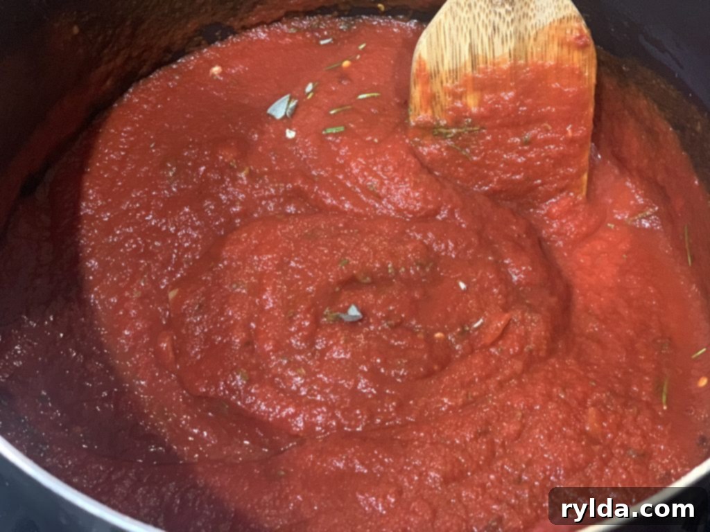 Classic Baked Rigatoni 4 Simmered baked rigatoni sauce