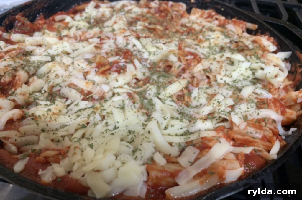 Classic Baked Rigatoni 5 Unbaked rigatoni fully assembled and ready to go into the oven