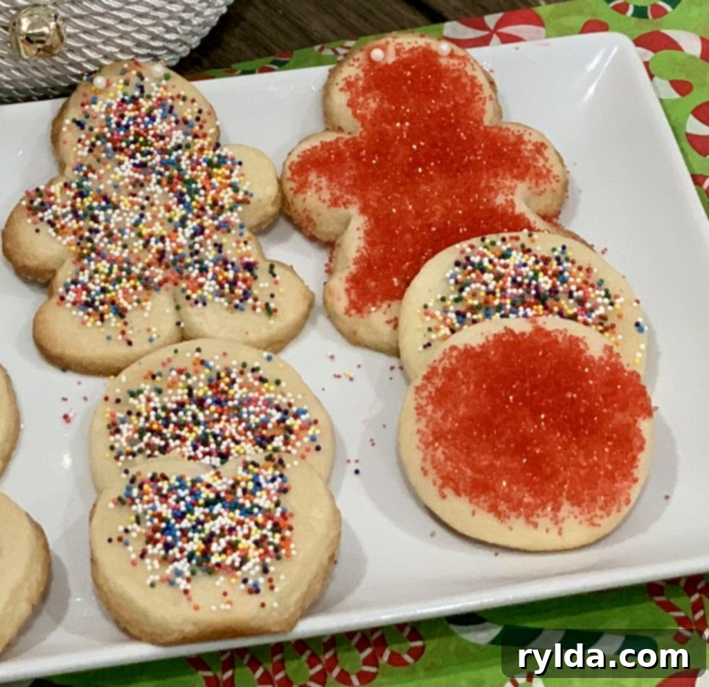 Decorated sugar cookies with sprinkles