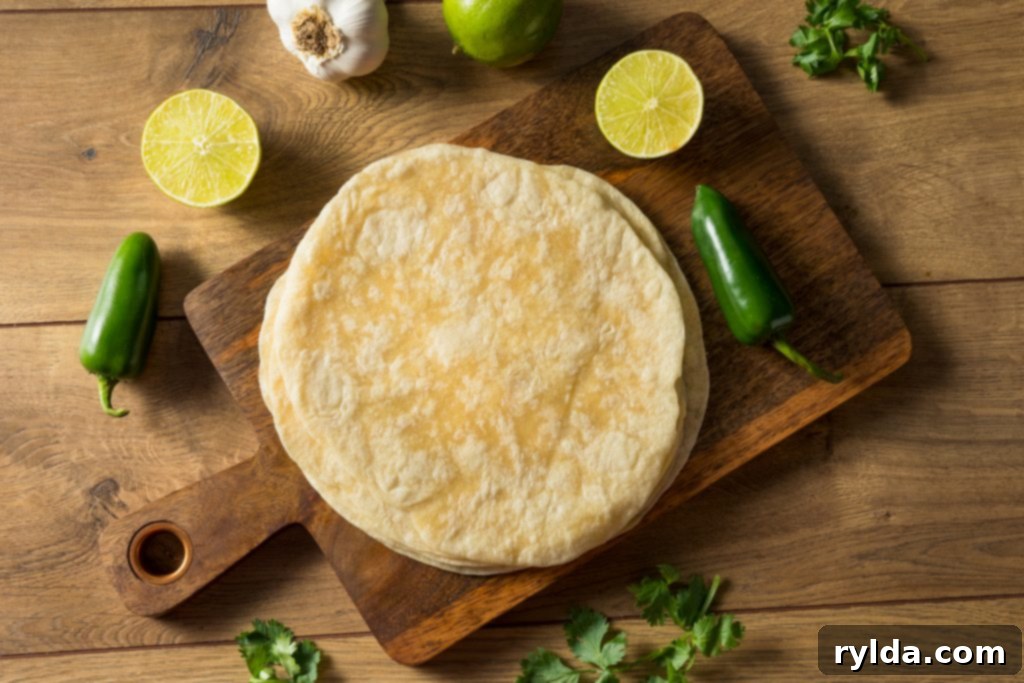 Homemade corn tortillas, ideal for chicken tacos.