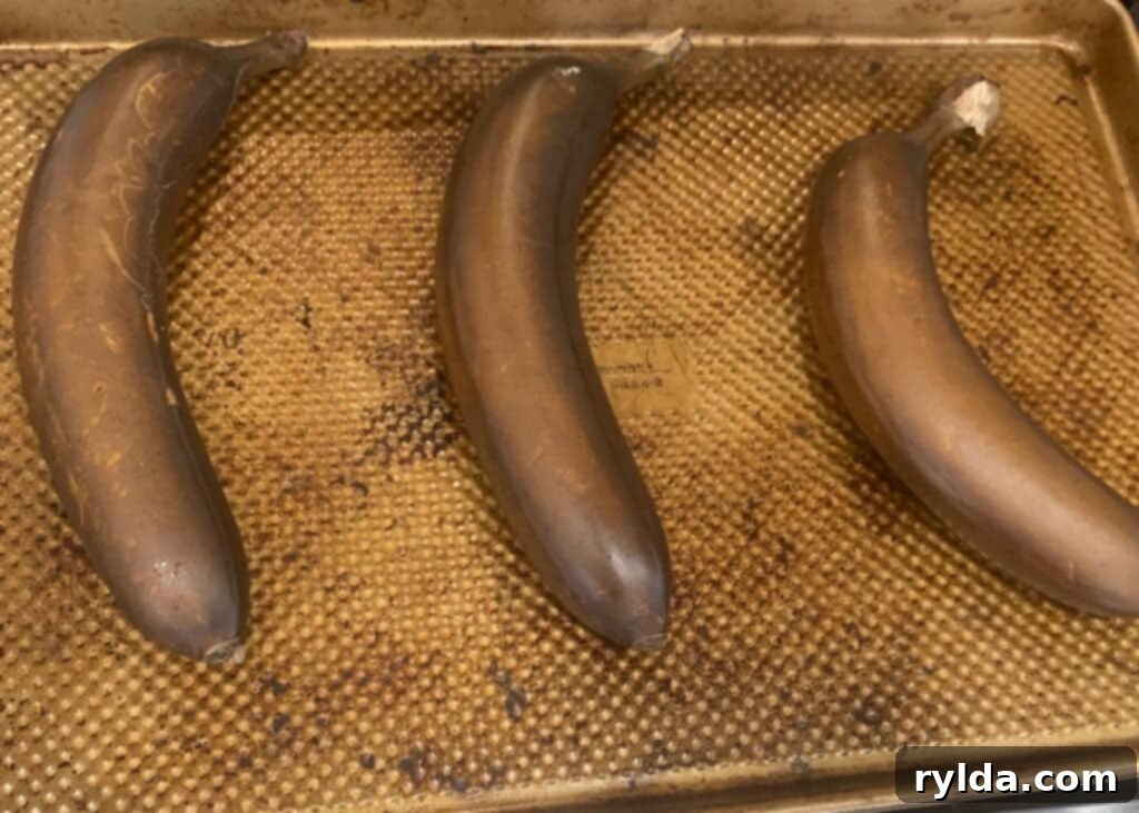 Method to quickly ripen bananas in the oven