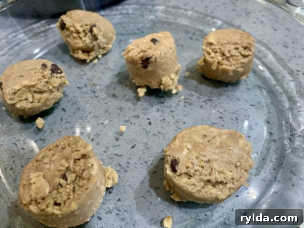 Ready-to-bake pre-made chocolate chip cookie dough