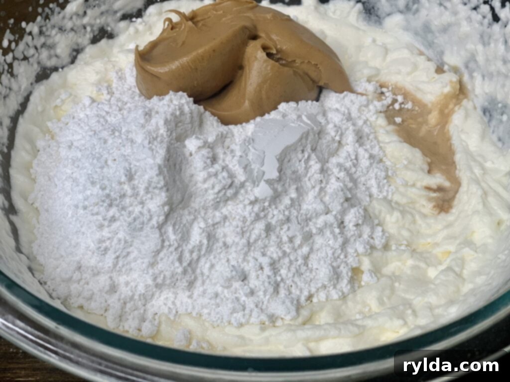 Ingredients for the peanut butter pie filling