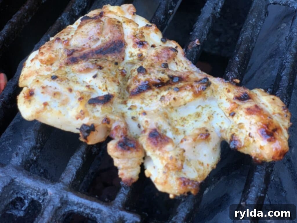Perfectly grilled chicken thighs