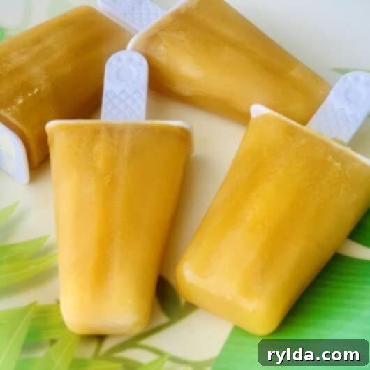 Mango Pineapple Popsicles