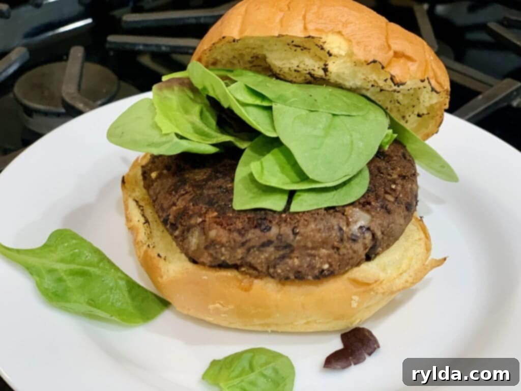 Black Bean Burgers with lettuce