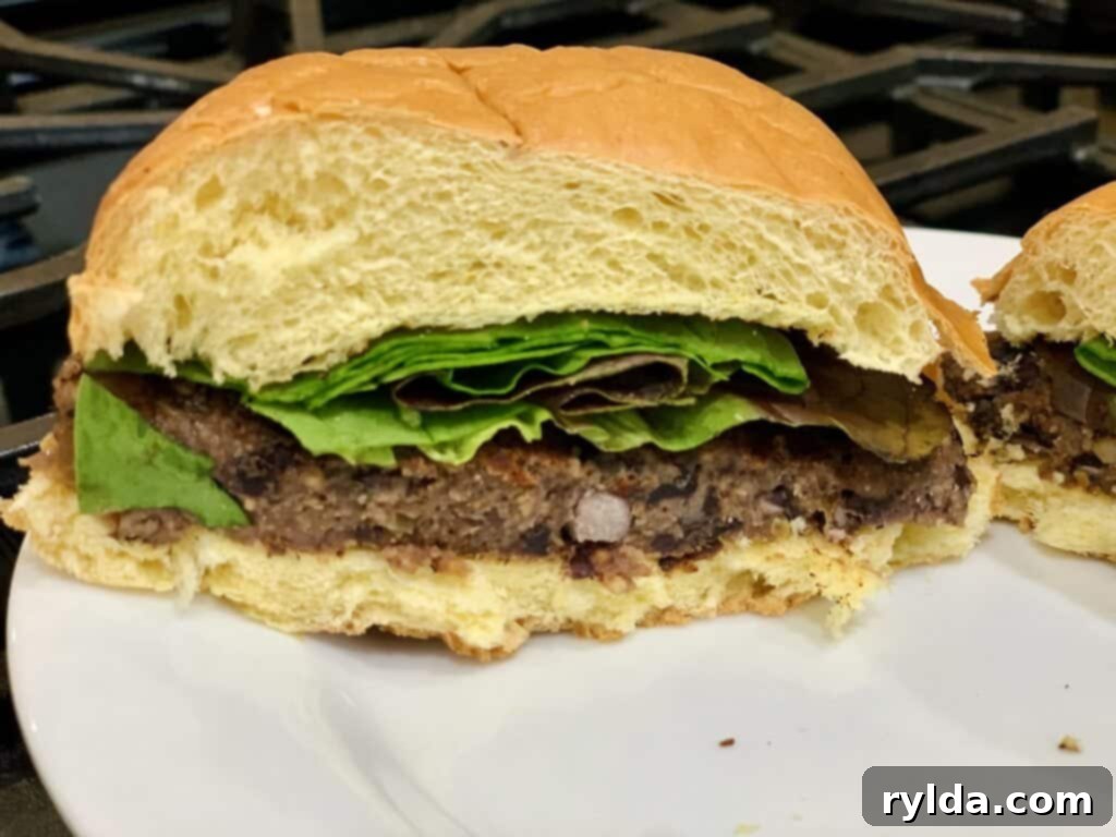 Two Black Bean Burgers on a plate