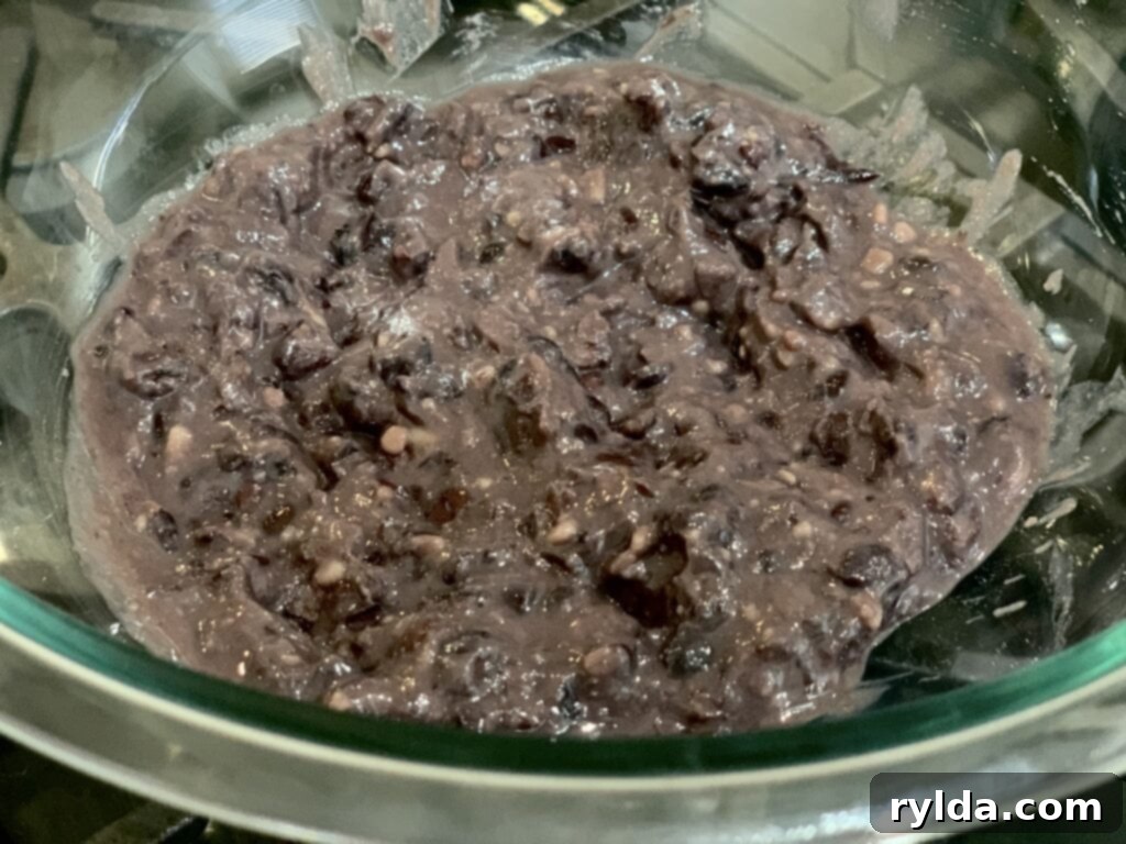 Mashed Black Beans
