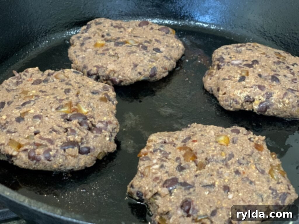 Black Bean Burger ready to eat