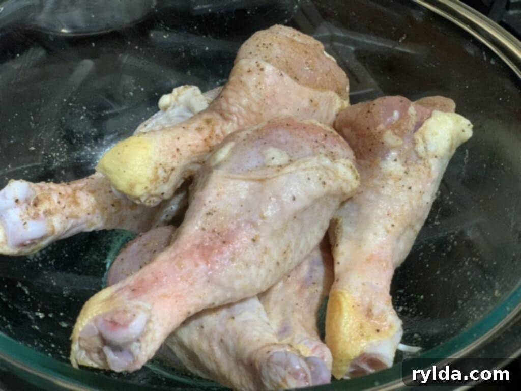 Chicken Drumsticks with Grapeseed Oil