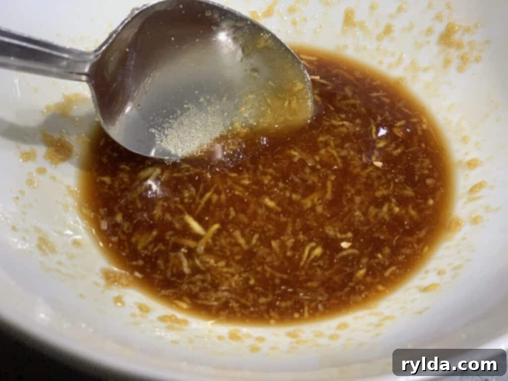 Glaze ingredients in a bowl
