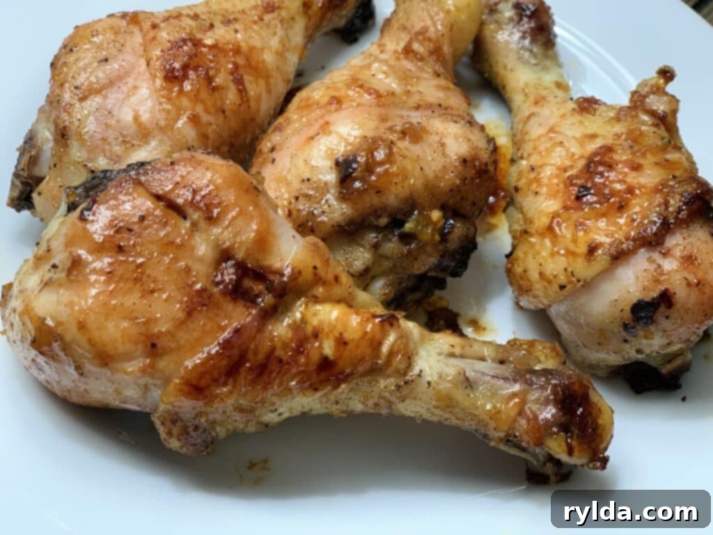Plated Glazed Chicken Drumsticks