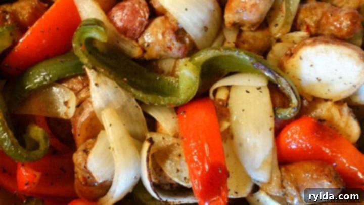 Sausage, Peppers, Onions, and Potato Bake