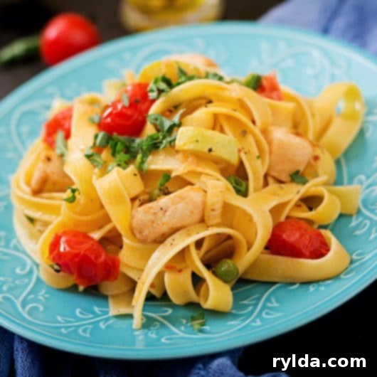 Milanese Creamy Chicken 3 Creamy Chicken Milano, a rich pasta dish with sun-dried tomatoes.
