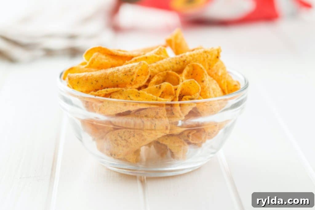 Crispy golden tortilla chips ready to be used in a delicious casserole