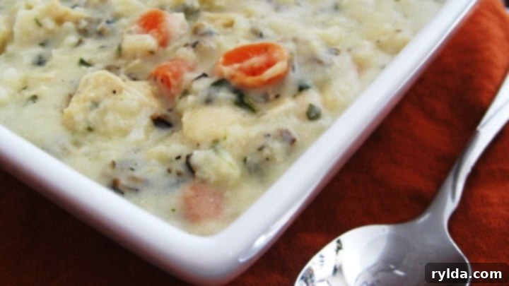 Comforting Creamy Chicken and Wild Rice Soup 2 Creamy Chicken and Wild Rice Soup